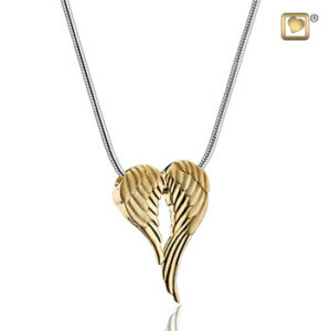 Angel Wings Gold Ash Pendant