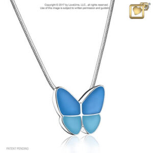 Wings of Hope (Blue) Ash Pendant