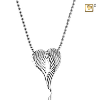 Angel Wings Silver Ash Pendant